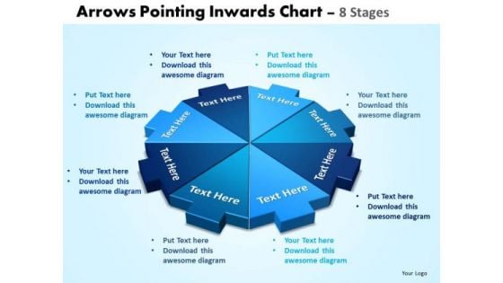 Business Framework Model Arrows Pointing Inwards Chart 8 Stages Strategy Diagram