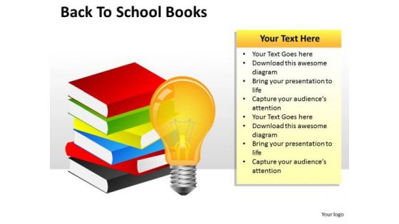 Business Framework Model Back To School Books Business Diagram