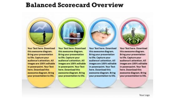 Business Framework Model Balanced Scorecard Overview Marketing Diagram