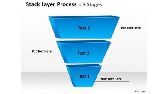 Business Framework Model Blue Stack Layer Sales Diagram