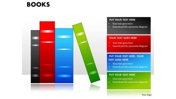 Business Framework Model Books Business Diagram