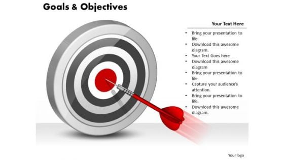 Business Framework Model Business Goals And Objectives 3 Business Diagram