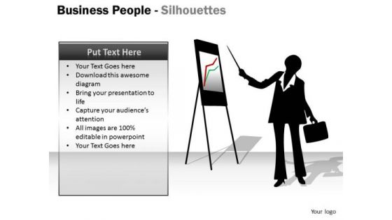 Business Framework Model Business People Silhouettes Consulting Diagram