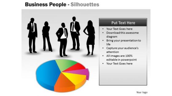 Business Framework Model Business People Silhouettes Strategy Diagram