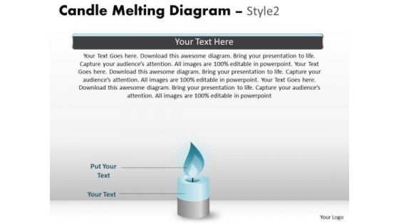 Business Framework Model Candle Melting Diagram Style 2 Ppt Strategy Diagram