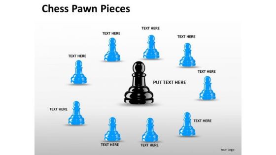 Business Framework Model Chess Pawn Pieces Business Diagram