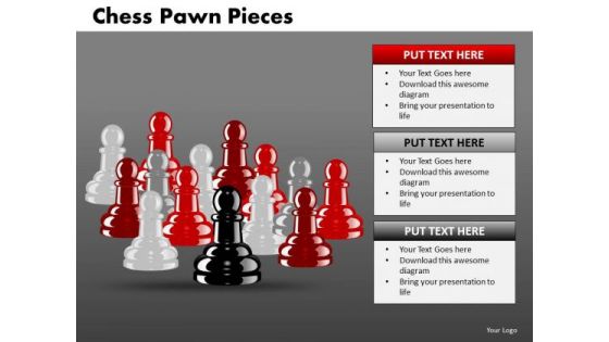 Business Framework Model Chess Pawn Pieces Strategic Management