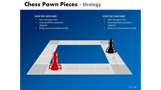 Business Framework Model Chess Pawn Pieces Strategy Sales Diagram