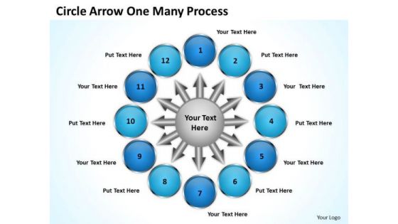 Business Framework Model Circle Arrow One Many Process Consulting Diagram Business Framework Model Circle Arrow One Many Process Consulting Diagram
