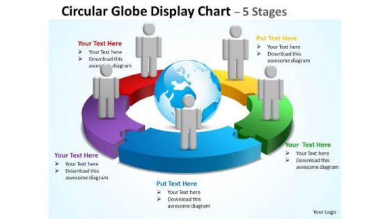 Business Framework Model Circular Globe Display Diagram Chart 5 Stages Business Diagram