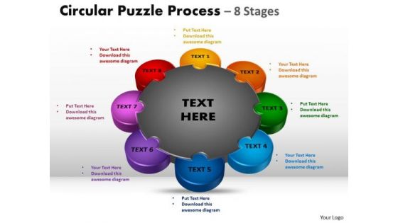 Business Framework Model Circular Puzzle Diagram Process 8 Stages Mba Models And Frameworks