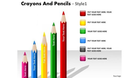 Business Framework Model Crayons And Pencils Style 1 Marketing Diagram