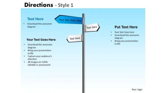 Business Framework Model Directions Style 1 Strategic Management