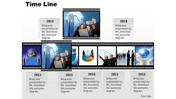 Business Framework Model Filmstrip Timeline Roadmap For Visual Display Strategic Management