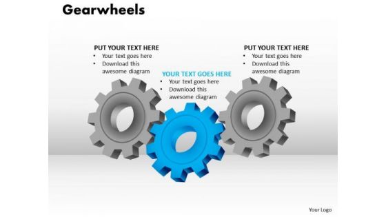 Business Framework Model Gearwheels Strategy Diagram