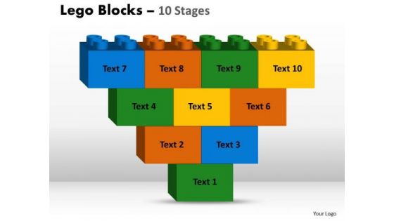 Business Framework Model Lego Blocks 10 Stages Marketing Diagram