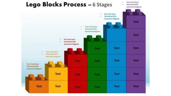 Business Framework Model Lego Blocks Process 6 Stages Consulting Diagram