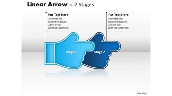 Business Framework Model Linear Arrow 2 Stages