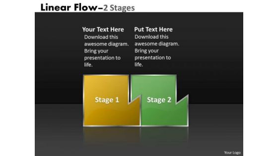 Business Framework Model Linear Flow 2 Stages 3