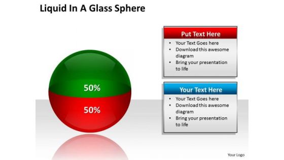 Business Framework Model Liquid In A Glass Sphere Diagram Ppt Sales Diagram