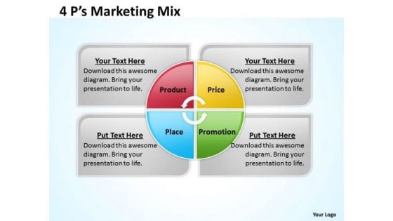 Business Framework Model Marketing Mix Boxes Diagram Consulting Diagram
