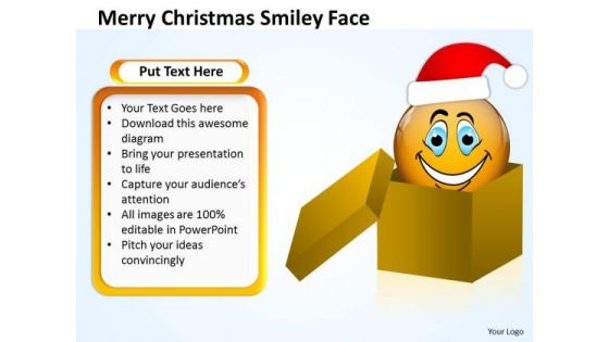 Business Framework Model Merry Christmas Smiley Face Consulting Diagram