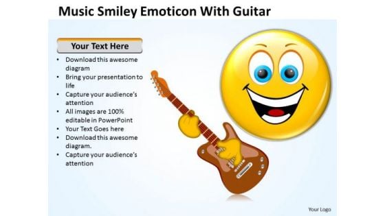 Business Framework Model Music Smiley Emoticon With Guitar Mba Models And Frameworks