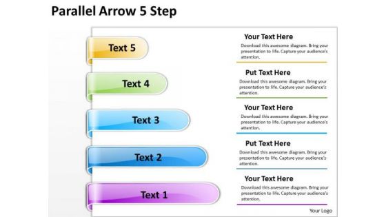 Business Framework Model Parallel Arrow 5 Step Strategy Diagram Business Framework Model Parallel Arrow 5 Step Strategy Diagram