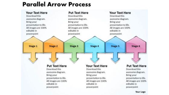 Business Framework Model Parallel Arrow Process Strategic Management