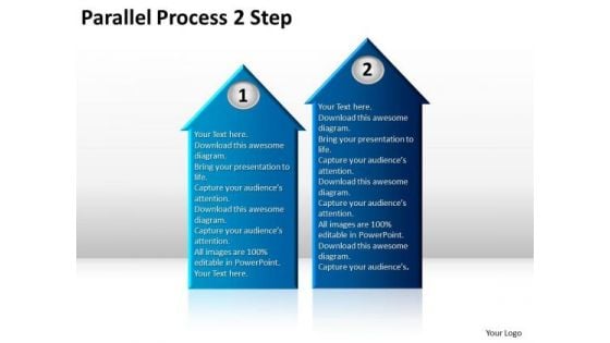 Business Framework Model Parallel Process 2 Step Business Diagram