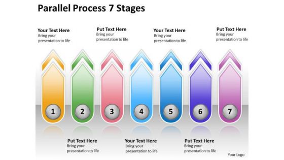 Business Framework Model Parallel Process 7 Stages Strategy Diagram