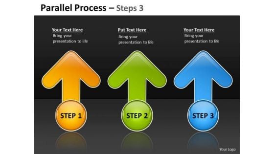 Business Framework Model Parallel Process Steps Strategy Diagram