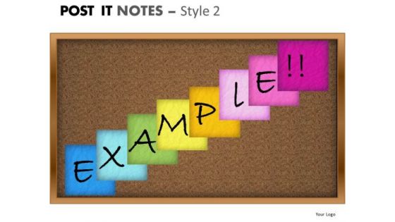 Business Framework Model Post It Notes Style 2 Strategy Diagram