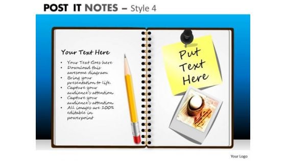 Business Framework Model Post It Notes Style 4 Consulting Diagram