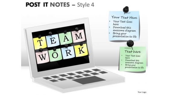 Business Framework Model Post It Notes Style Business Diagram