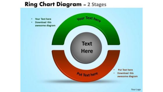 Business Framework Model Ring Chart Diagram 2 Stages Strategy Diagram