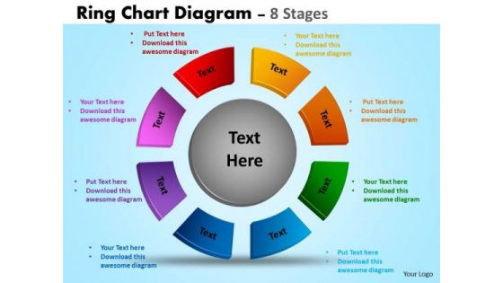 Business Framework Model Ring Chart Diagram Process 8 Stages Sales Diagram