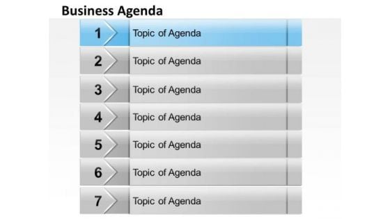 Business Framework Model Seven Staged Business Text Boxes Strategy Diagram