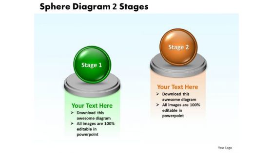 Business Framework Model Sphere Diagram 2 Stages