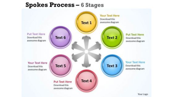 Business Framework Model Spokes Process 6 Stages Consulting Diagram