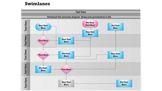 Business Framework Model Swimlane Diagram Of Business Activities Consulting Diagram