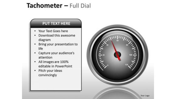 Business Framework Model Tachometer Full Dial Marketing Diagram