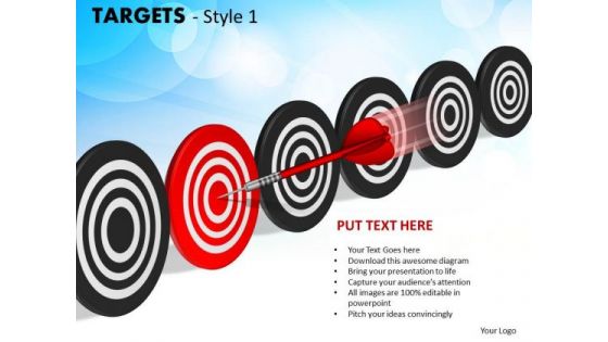 Business Framework Model Targets Style 1 Sales Diagram