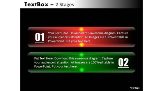 Business Framework Model Textbox 2 Stages Marketing Diagram