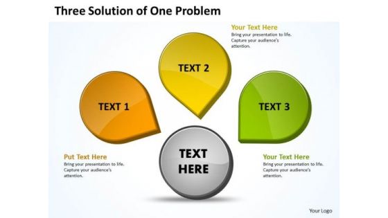 Business Framework Model Three Solution Of One Problem 9 Strategy Diagram