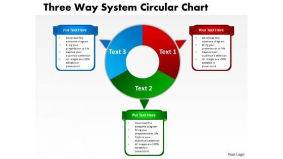 Business Framework Model Three Way System Circular Chart Strategy Diagram Business Framework Model Three Way System Circular Chart Strategy Diagram