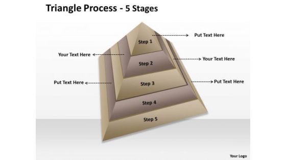 Business Framework Model Top View Of 5 Staged Triangle Sales Diagram