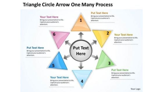 Business Framework Model Triganle Circle Arrow One Many Process Strategy Diagram