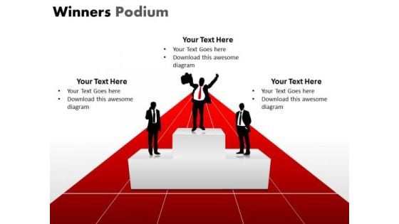 Business Framework Model Winners Podium Marketing Diagram