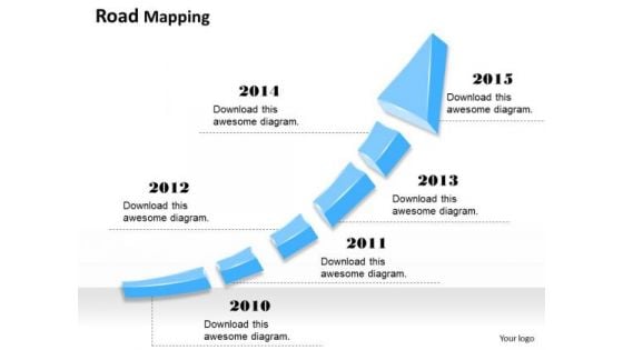 Business Framework Model Year Based Growth Arrow Diagram Strategy Diagram